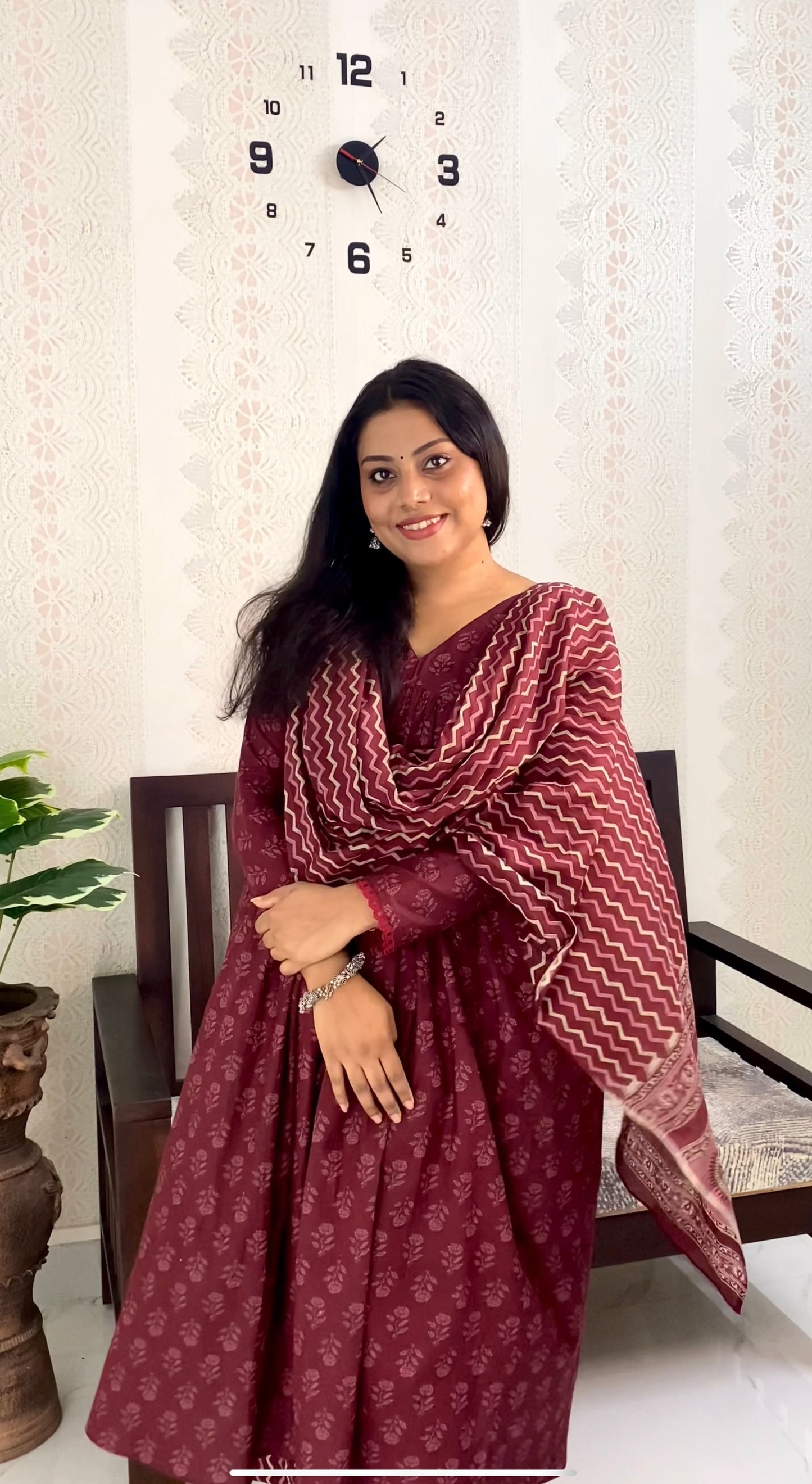 Burgundy
Jaipuri Cotton Salwar Set